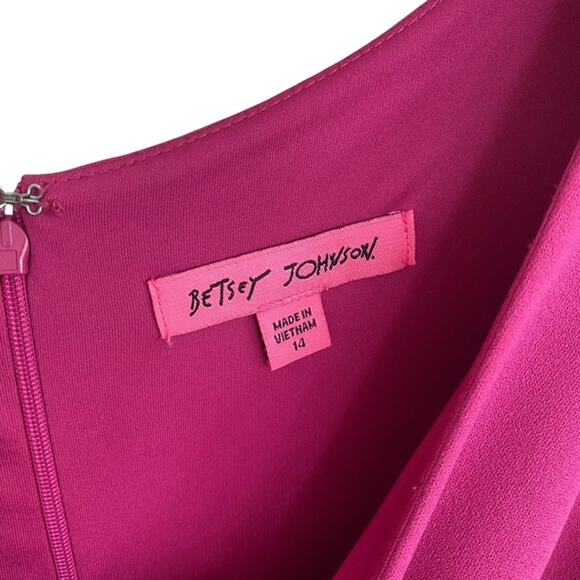 Betsey Johnson Hot Pink Tank Sheath Dress - Size 14 - Picture 4 of 4
